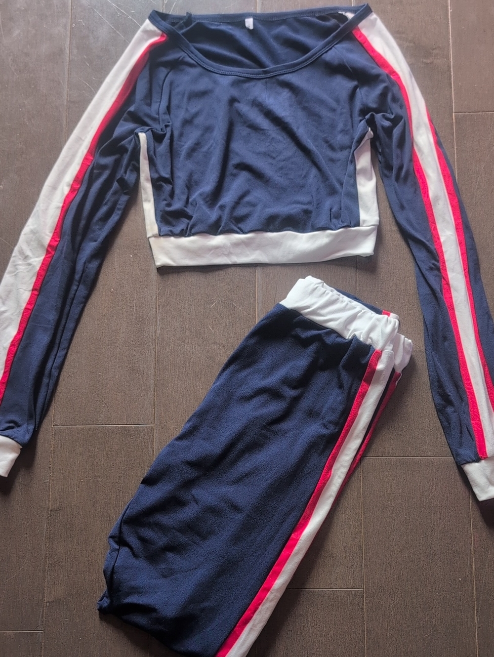 Missguided Navy Blue Jumpsuit With Matching Crop Top